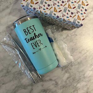SANDJEST Teacher Tumbler - Teacher Appreciation Gift!